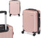 Cabine handbagage reis trolley koffer Alcatraz - zwenkwielen - 57 x 38 x 23 cm - 48 liter - roze - cijferslot - dubbel hengsel