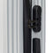 Cabine handbagage reis trolley koffer Alcatraz - zwenkwielen - 57 x 38 x 23 cm - 48 liter - zilvergrijs - cijferslot - dubbel hengsel