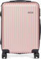 Cabine handbagage reis trolley koffer Alcatraz - zwenkwielen - 57 x 38 x 23 cm - 48 liter - roze - cijferslot - dubbel hengsel