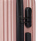 Cabine handbagage reis trolley koffer Alcatraz - zwenkwielen - 57 x 38 x 23 cm - 48 liter - roze - cijferslot - dubbel hengsel