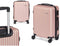 Cabine handbagage reis trolley koffer Alcatraz - zwenkwielen - 57 x 38 x 23 cm - 48 liter - roze - cijferslot - dubbel hengsel