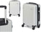 Cabine handbagage reis trolley koffer Alcatraz - zwenkwielen - 57 x 38 x 23 cm - 48 liter - zilvergrijs - cijferslot - dubbel hengsel