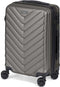 Cabine handbagage reis trolley koffer Pyramid - zwenkwielen - 57 x 38 x 23 cm - 48 liter - antraciet - cijferslot - dubbel hengsel