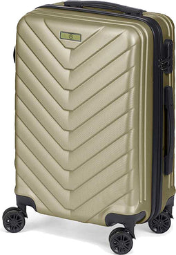 Cabine handbagage reis trolley koffer Pyramid - zwenkwielen - 57 x 38 x 23 cm - 48 liter - groen - cijferslot - dubbel hengsel