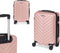 Cabine handbagage reis trolley koffer Pyramid - zwenkwielen - 57 x 38 x 23 cm - 48 liter - roze - cijferslot - dubbel hengsel