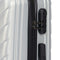 Cabine handbagage reis trolley koffer Pyramid - zwenkwielen - 57 x 38 x 23 cm - 48 liter - zilvergrijs - cijferslot - dubbel hengsel