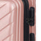 Cabine handbagage reis trolley koffer Pyramid - zwenkwielen - 57 x 38 x 23 cm - 48 liter - roze - cijferslot - dubbel hengsel