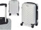 Cabine handbagage reis trolley koffer Pyramid - zwenkwielen - 57 x 38 x 23 cm - 48 liter - zilvergrijs - cijferslot - dubbel hengsel