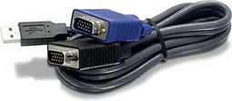 Cable KVM Trendnet TK-CU10 Black 2,8 m