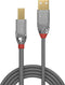 Cable Micro USB LINDY 36645 Black Grey 7,5 m (1 Unit)