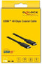 Cable USB C DELOCK 86979 Black 80 cm