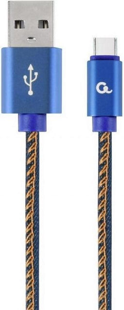 Cablexpert CC-USB2J-AMCM-1M-BL USB-kabel USB 2.0 USB A USB C Blauw