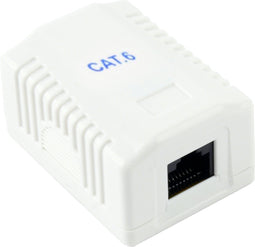 Cablexpert FTP Cat6 Opbouwdoos - 1x RJ45 - Wit