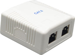 Cablexpert FTP CAT6 Opbouwdoos - 2x RJ45 - Wit
