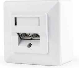 Cablexpert STP CAT6 Opbouwdoos - 2x RJ45 - Wit