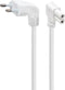 Cablexpert Stroomkabel met C7 / 8-vormige plug - haaks / Wit 2,5 M