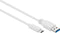 Cablexpert USB-C naar USB-A kabel - USB3.0 - tot 2A / wit - 1,8 meter