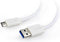 Cablexpert USB-C naar USB-A kabel - USB3.0 - tot 2A / wit - 1,8 meter