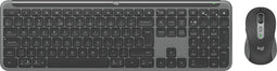Logitech MK950 - Draadloze Toetsenbord- en Muiscombinatie - Stille ervaring en aanpasbare sneltoetsen - Grafiet