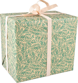 Cadeaupapier | 30cm | 100m | 65gr/m² | Leaves | groen/kraft