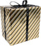 Cadeaupapier | 30cm | 200m | Party stripe | zwart/goud