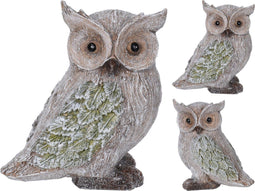 Uil met glitter 18 cm 2 assorti