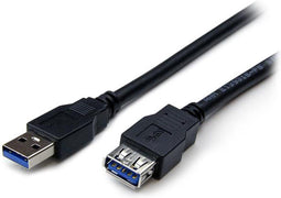 StarTech.com USB3SEXT1MBK - USB kabel - 1m SuperSpeed USB 3.0 M/F - Zwart