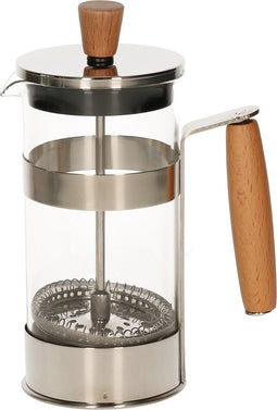 Cafetiere French Press koffiezetter bamboe 350 ml - Koffiezetapparaat voor verse koffie - 16 x 9 x 18 cm