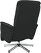 Fauteuil verstelbaar met voetensteun stof zwart