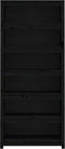 vidaXL - Boekenkast - 80x35x183 - cm - massief - grenenhout - zwart