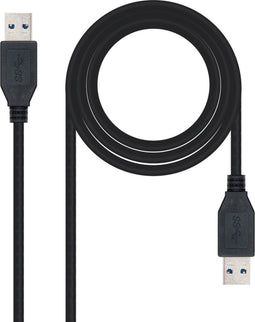USB Cable NANOCABLE 10.01.1001 Black