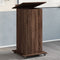 vidaXL - Lessenaar - met - wielen - en - lade - 55x55x107 - cm - hout - bruin - eikenkleur