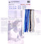Thea Gouverneur - Borduurpakket met telpatroon - 484 - Voorgesorteerde DMC Garens - Delfts Blauwe Tegels Dorpjes - Linnen - 28 cm x 28 cm - DIY Kit