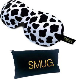 SMUG 3D Slaapmasker met Opbergzakje - 100% Verduisterend - Ergonomisch Oogmasker - Cow Print