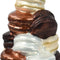 Cake glas l8b8h13.5 cm bruin