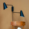 Cale black wall lamp, 2 arms