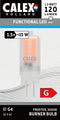 Calex G4 steeklamp 1.5W Warmwit 12V AC/DC