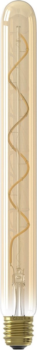 Calex LED Spiraal Filament Buis Lamp - E27 - T32 Lichtbron Goud - 3.8W - Dimbaar