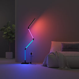 Calex Slimme LED Vloerlamp - Multifunctionele WiFi Hoeklamp - Staande Lamp - Sfeerverlichting - RGB en Wit Licht - App