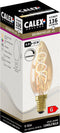 Calex Spiraal Filament LED Lamp - E14 - B35 Kaars Lichtbron Goud - 2.5W - Dimbaar