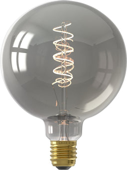 Calex Spiraal Filament LED Lamp - E27 - G125 Lichtbron Titanium - 4W - Dimbaar