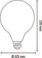 Calex Spiraal Filament LED Lamp - E27 - G125 Lichtbron Titanium - 4W - Dimbaar