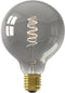 Calex Spiraal Filament LED Lamp - E27 - G95 Lichtbron Titanium - 4W - Dimbaar