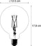 Calex Spiraal Filament LED Lamp - G125 Vintage Lichtbron - E27 - Goud - Warm Wit Licht - Dimbaar