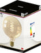Calex Spiraal Filament LED Lamp - G125 Vintage Lichtbron - E27 - Goud - Warm Wit Licht - Dimbaar