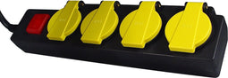 Calex Stekkerdoos voor buiten - Contactdoos Outdoor - 1.4 meter - 4-voudig - Waterdicht