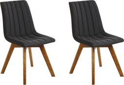 CALGARY - Eetkamerstoel - Zwart - Polyester