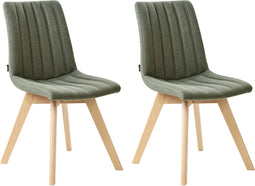 CALGARY II - Eetkamerstoel - Groen - Polyester