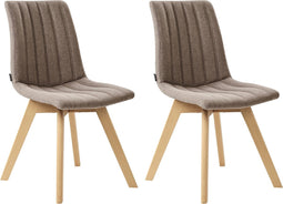 CALGARY II - Eetkamerstoel - Taupe - Polyester