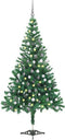 vidaXL - Kunstkerstboom - met - verlichting - en - kerstballen - 230 - takken - 120 - cm